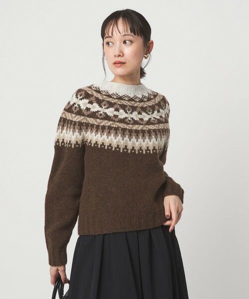 green label relaxing / グリーンレーベル リラクシング ニット・セーター | 【別注】＜Harley of Scotland＞ノルディック プルオーバー ニット | 詳細11