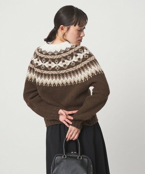 green label relaxing / グリーンレーベル リラクシング ニット・セーター | 【別注】＜Harley of Scotland＞ノルディック プルオーバー ニット | 詳細12