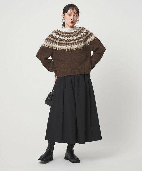 green label relaxing / グリーンレーベル リラクシング ニット・セーター | 【別注】＜Harley of Scotland＞ノルディック プルオーバー ニット | 詳細13