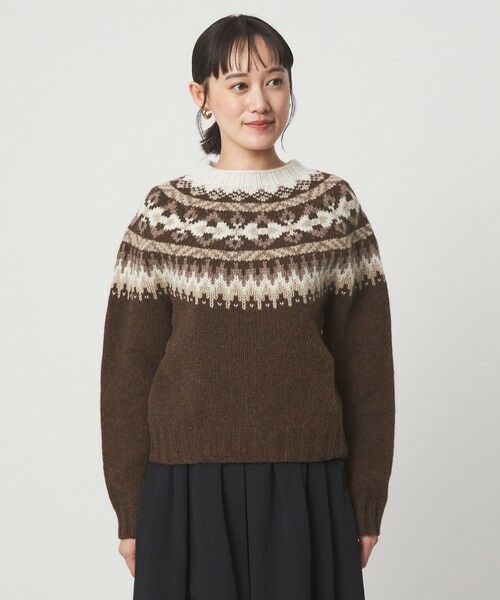 green label relaxing / グリーンレーベル リラクシング ニット・セーター | 【別注】＜Harley of Scotland＞ノルディック プルオーバー ニット | 詳細15