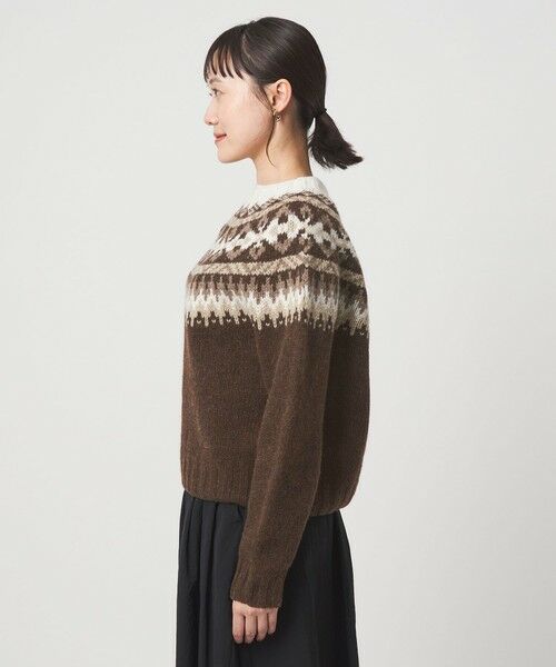 green label relaxing / グリーンレーベル リラクシング ニット・セーター | 【別注】＜Harley of Scotland＞ノルディック プルオーバー ニット | 詳細16