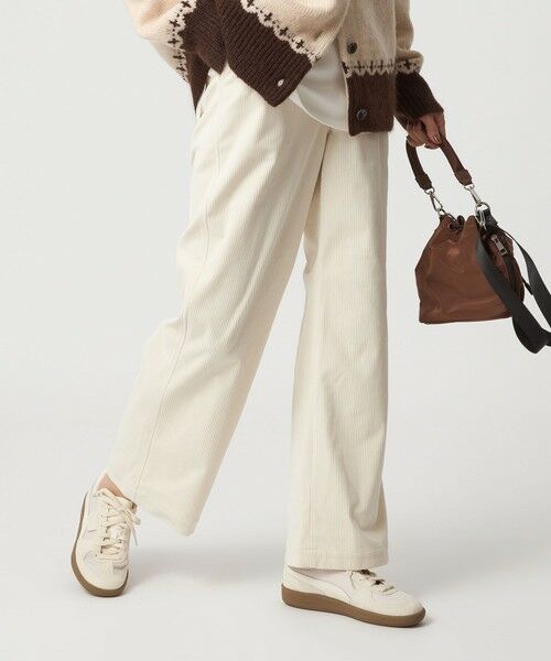 green label relaxing/グリーンレーベル リラクシング ［size SHORTあり］オルマイ コール ジャージー パンツ マシンウォッシャブル ストレッチ OFF WHITE S(36)