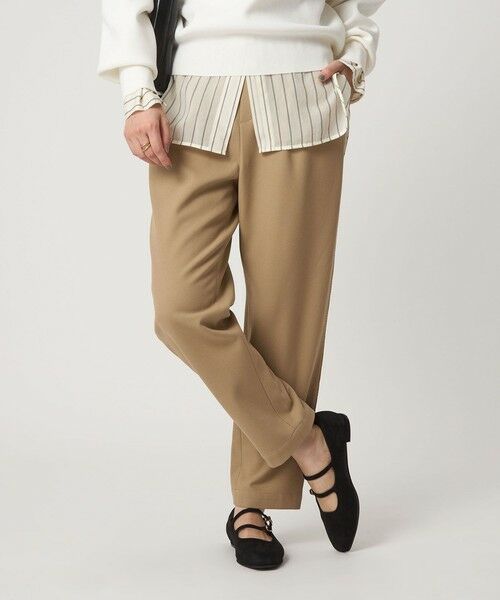 green label relaxing/グリーンレーベル リラクシング ［size SHORT/TALLあり］オルマイ ウラキモウ テーパード パンツ BEIGE L(40)