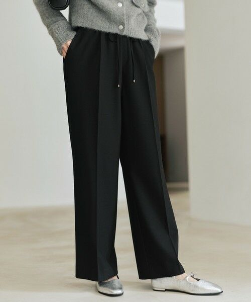 green label relaxing/グリーンレーベル リラクシング 【結論シリーズ】ニーハイフレアパンツ ウラキモウ［size SHORT/TALLあり］ BLACK S(36)