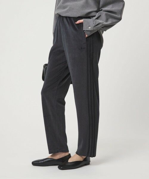 green label relaxing/グリーンレーベル リラクシング <adidas Originals>ベロア トラックパンツ BLACK XS green label relaxing/グリーンレーベル リラクシング <adidas Originals>ベロア トラックパンツ BLACK XS
