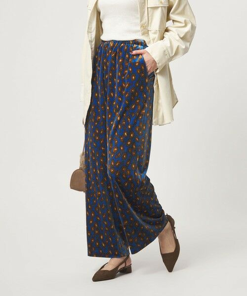 green label relaxing / グリーンレーベル リラクシング チノ・ワークパンツ | ベロア レオパード ワイド パンツ | 詳細12