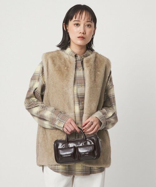 green label relaxing / グリーンレーベル リラクシング ベスト | フェイクファー ベスト | 詳細1