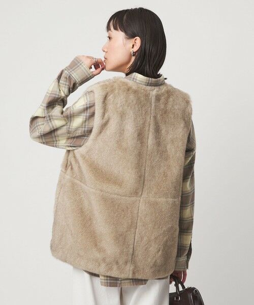 green label relaxing / グリーンレーベル リラクシング ベスト | フェイクファー ベスト | 詳細2