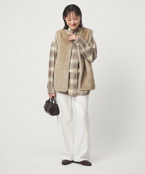 green label relaxing / グリーンレーベル リラクシング ベスト | フェイクファー ベスト | 詳細3