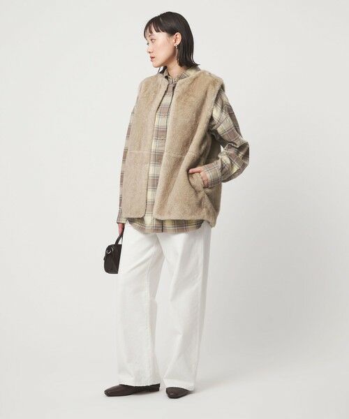 green label relaxing / グリーンレーベル リラクシング ベスト | フェイクファー ベスト | 詳細4