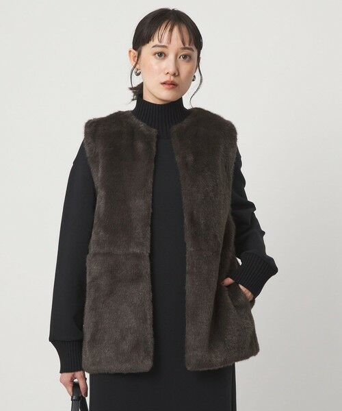 green label relaxing / グリーンレーベル リラクシング ベスト | フェイクファー ベスト | 詳細10