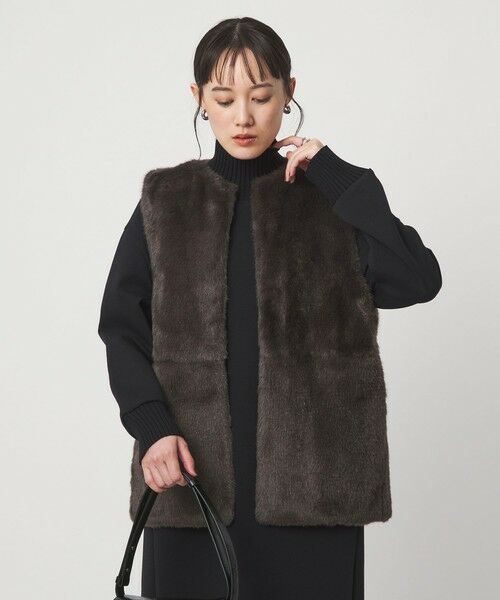 green label relaxing / グリーンレーベル リラクシング ベスト | フェイクファー ベスト | 詳細11