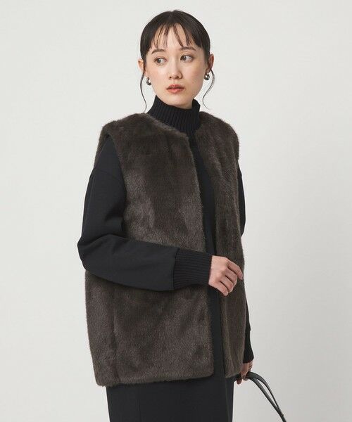 green label relaxing / グリーンレーベル リラクシング ベスト | フェイクファー ベスト | 詳細12
