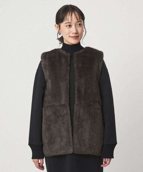 green label relaxing / グリーンレーベル リラクシング ベスト | フェイクファー ベスト | 詳細14