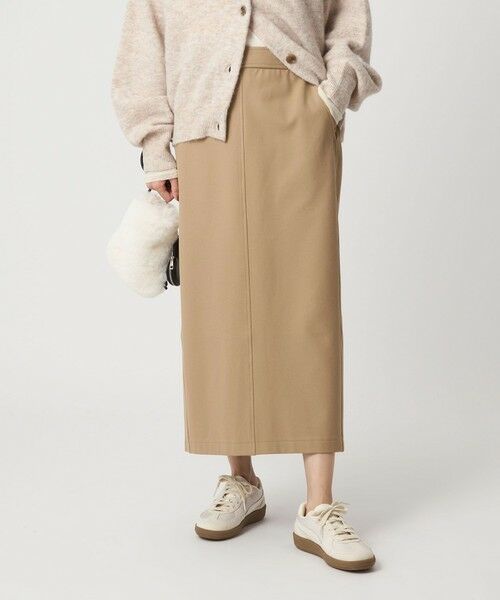 green label relaxing/グリーンレーベル リラクシング ［size SHORT/TALLあり］オルマイ ウラキモウ タイト スカート BEIGE M-L(TALL-38)