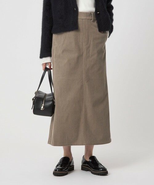 green label relaxing/グリーンレーベル リラクシング ［size SHORT/TALLあり］オルマイ コール ジャージー スカート MOCA M-L(TALL-38)