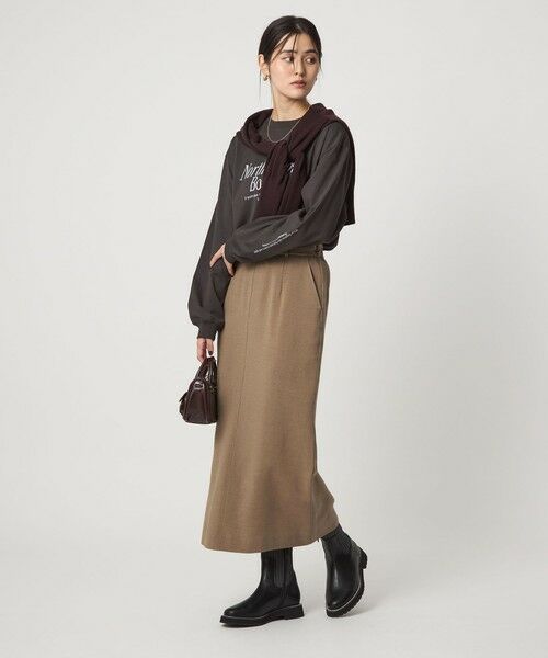 green label relaxing / グリーンレーベル リラクシング ロング・マキシ丈スカート | パウダリー ナロー スカート | 詳細20