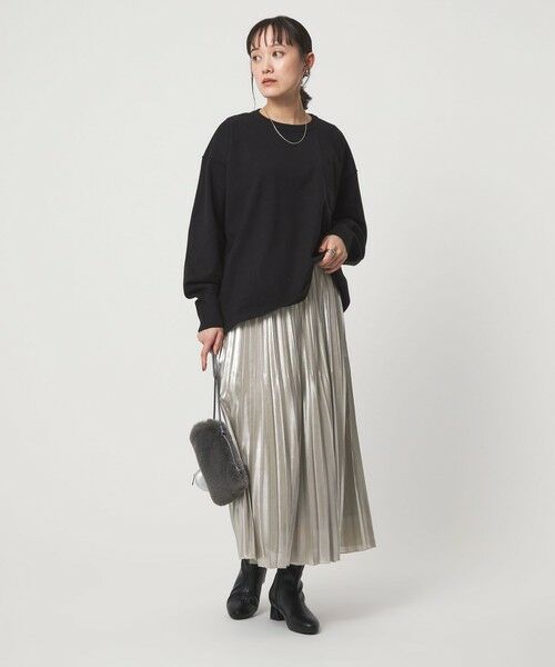 green label relaxing / グリーンレーベル リラクシング ロング・マキシ丈スカート | ハクプリント プリーツ スカート | 詳細2