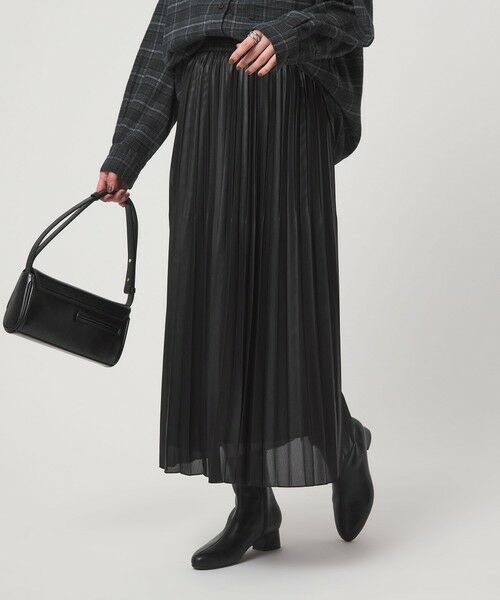 green label relaxing / グリーンレーベル リラクシング ロング・マキシ丈スカート | ハクプリント プリーツ スカート | 詳細7