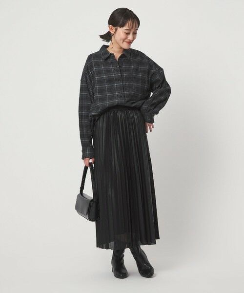 green label relaxing / グリーンレーベル リラクシング ロング・マキシ丈スカート | ハクプリント プリーツ スカート | 詳細8