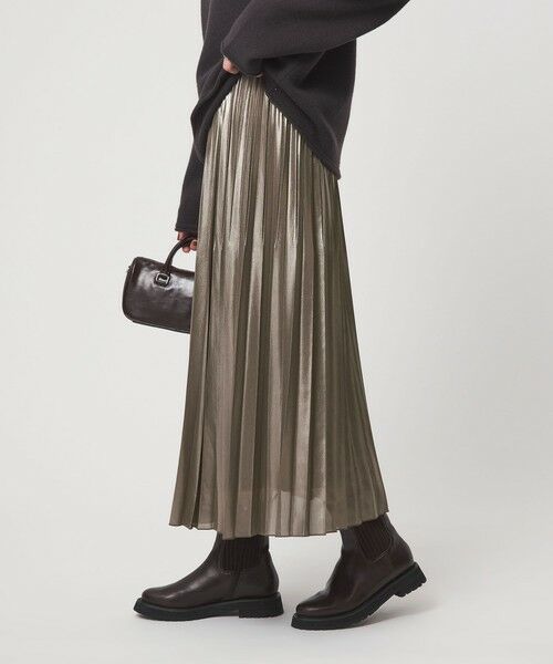 green label relaxing / グリーンレーベル リラクシング ロング・マキシ丈スカート | ハクプリント プリーツ スカート | 詳細15