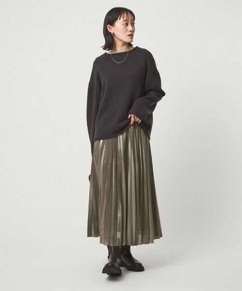 green label relaxing / グリーンレーベル リラクシング ロング・マキシ丈スカート | ハクプリント プリーツ スカート | 詳細16