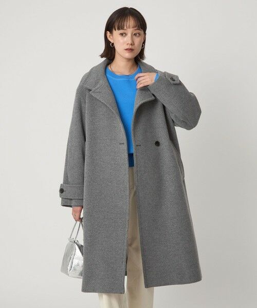 green label relaxing/グリーンレーベル リラクシング ［size SHORT/TALLあり］SENTDALE WOOL スタンドカラー ロング コート MD. GRAY M(38)