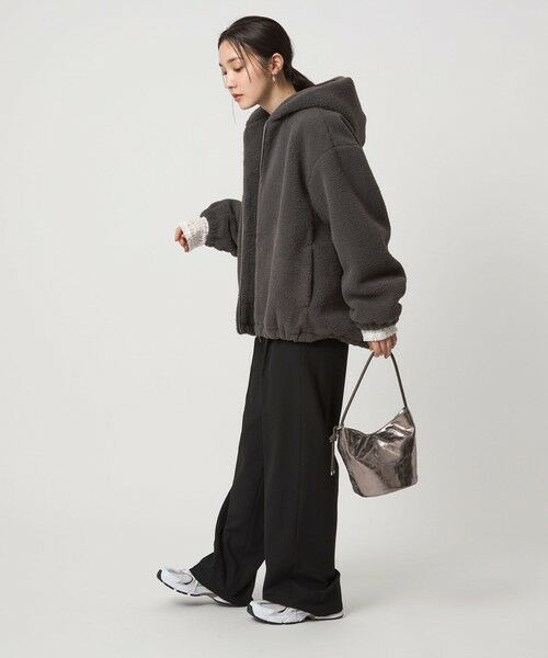 green label relaxing / グリーンレーベル リラクシング ブルゾン | 【WEB限定】＜at ease＞フェイクシープファー フード ブルゾン | 詳細11