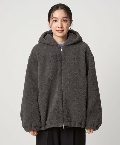 green label relaxing / グリーンレーベル リラクシング ブルゾン | 【WEB限定】＜at ease＞フェイクシープファー フード ブルゾン | 詳細12
