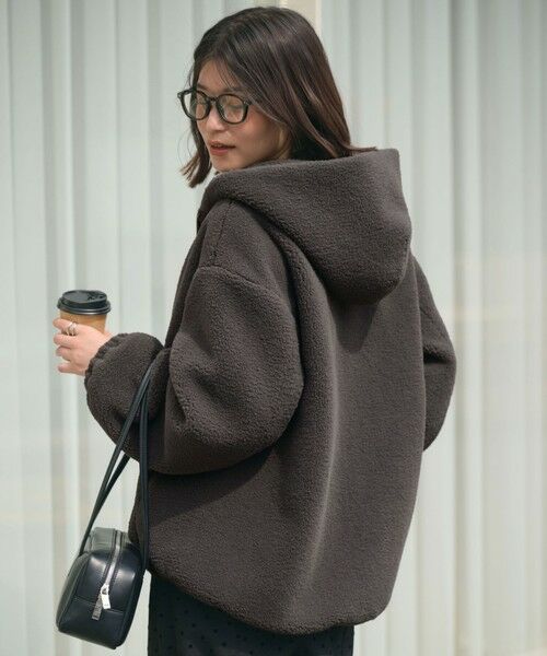 green label relaxing / グリーンレーベル リラクシング ブルゾン | 【WEB限定】＜at ease＞フェイクシープファー フード ブルゾン | 詳細3