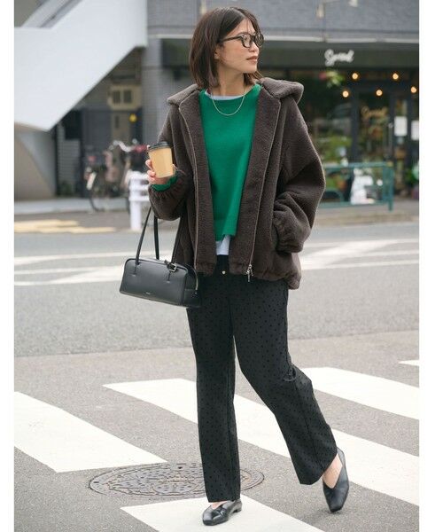 green label relaxing / グリーンレーベル リラクシング ブルゾン | 【WEB限定】＜at ease＞フェイクシープファー フード ブルゾン | 詳細4