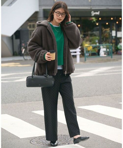 green label relaxing / グリーンレーベル リラクシング ブルゾン | 【WEB限定】＜at ease＞フェイクシープファー フード ブルゾン | 詳細6