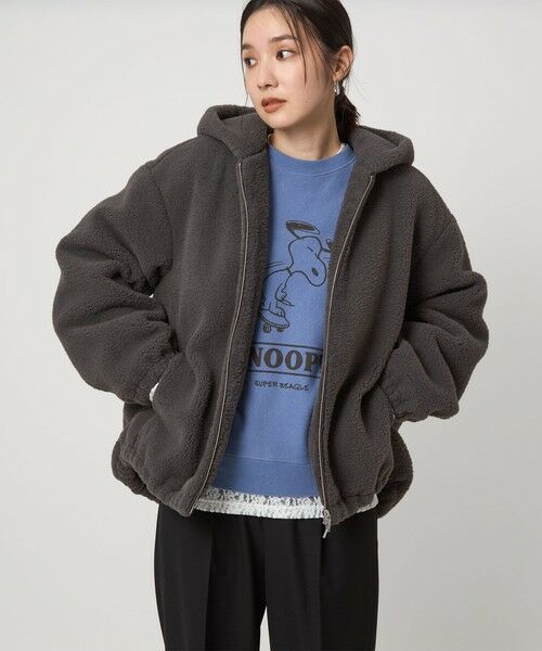 green label relaxing / グリーンレーベル リラクシング ブルゾン | 【WEB限定】＜at ease＞フェイクシープファー フード ブルゾン | 詳細7