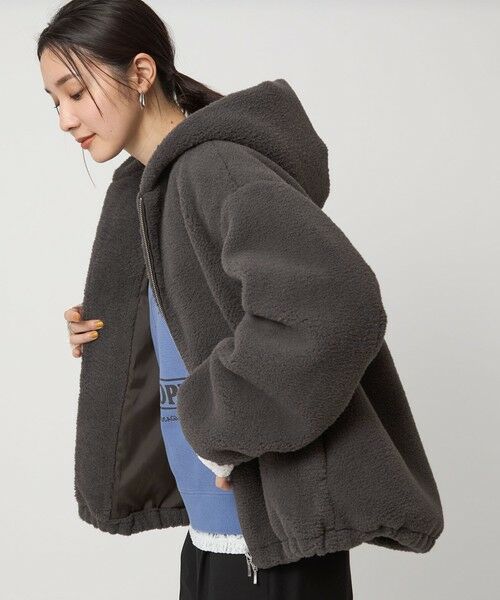 green label relaxing / グリーンレーベル リラクシング ブルゾン | 【WEB限定】＜at ease＞フェイクシープファー フード ブルゾン | 詳細8