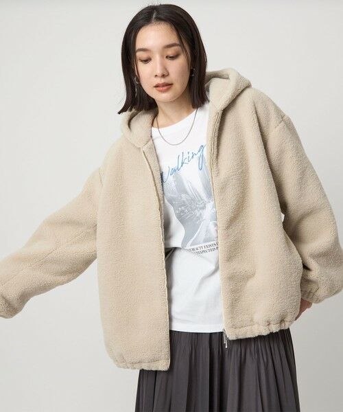 green label relaxing / グリーンレーベル リラクシング ブルゾン | 【WEB限定】＜at ease＞フェイクシープファー フード ブルゾン | 詳細24