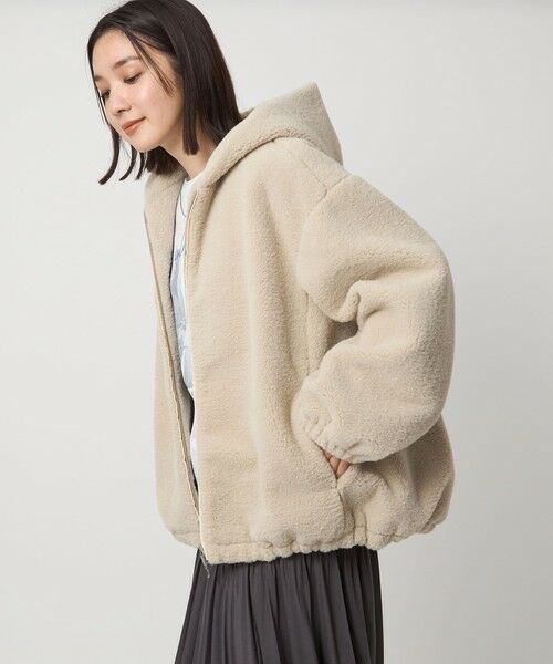 green label relaxing / グリーンレーベル リラクシング ブルゾン | 【WEB限定】＜at ease＞フェイクシープファー フード ブルゾン | 詳細25