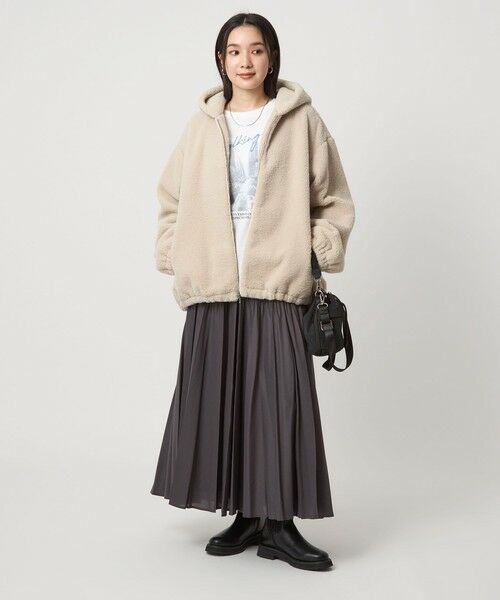 green label relaxing / グリーンレーベル リラクシング ブルゾン | 【WEB限定】＜at ease＞フェイクシープファー フード ブルゾン | 詳細27