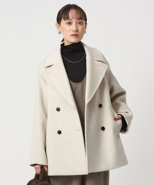 green label relaxing/グリーンレーベル リラクシング ［size SHORTあり］＜1_OF MINE＞W ピーコート NATURAL M(38)