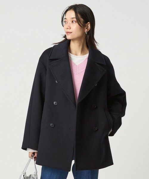 green label relaxing/グリーンレーベル リラクシング ［size SHORTあり］＜1_OF MINE＞W ピーコート NAVY S(36)