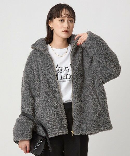 green label relaxing / グリーンレーベル リラクシング ブルゾン | ボア スタンドカラー ブルゾン | 詳細1