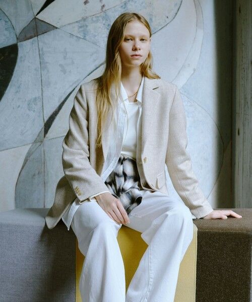 green label relaxing/グリーンレーベル リラクシング ［size SHORTあり］ウーリー テーラード ジャケット NATURAL XS-S(SHORT-36)