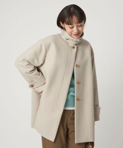 green label relaxing / グリーンレーベル リラクシング ステンカラーコート | ［size SHORT/TALLあり］SENTDALE WOOL ミドル コート