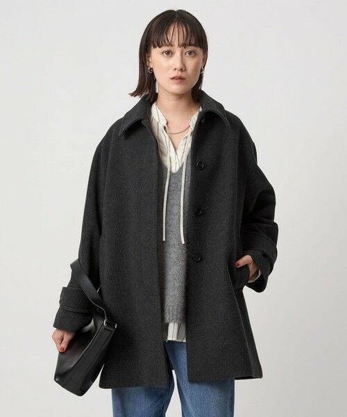 green label relaxing / グリーンレーベル リラクシング ステンカラーコート | ［size SHORT/TALLあり］SENTDALE WOOL ミドル コート | 詳細2