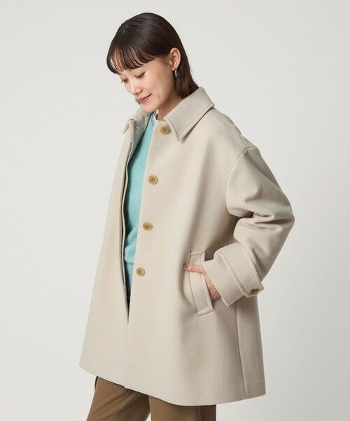 green label relaxing / グリーンレーベル リラクシング ステンカラーコート | ［size SHORT/TALLあり］SENTDALE WOOL ミドル コート | 詳細17