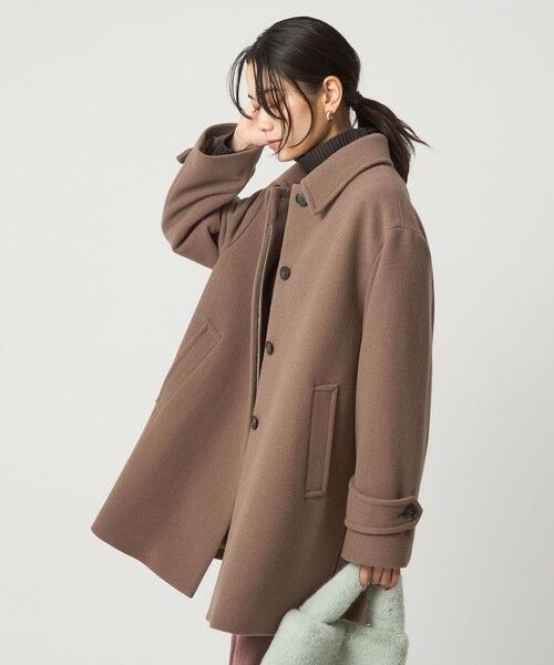 green label relaxing / グリーンレーベル リラクシング ステンカラーコート | ［size SHORT/TALLあり］SENTDALE WOOL ミドル コート | 詳細23