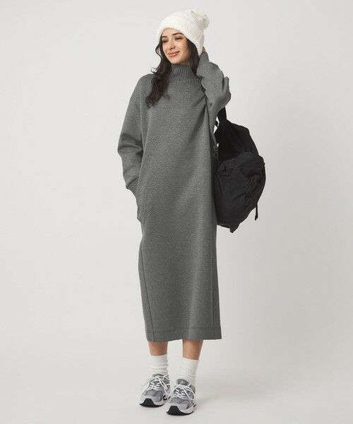 green label relaxing / グリーンレーベル リラクシング ロング・マキシ丈ワンピース | ダンボール ハイネック ワンピース | 詳細6