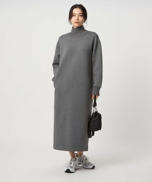 green label relaxing / グリーンレーベル リラクシング ロング・マキシ丈ワンピース | ダンボール ハイネック ワンピース | 詳細7