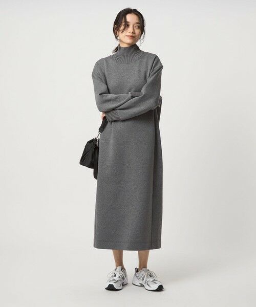 green label relaxing / グリーンレーベル リラクシング ロング・マキシ丈ワンピース | ダンボール ハイネック ワンピース | 詳細9
