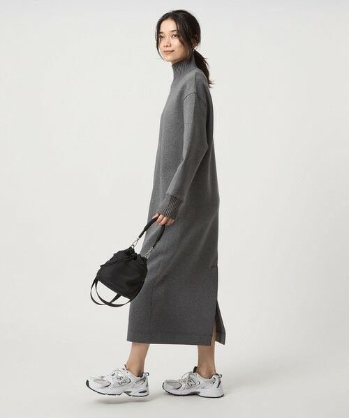 green label relaxing / グリーンレーベル リラクシング ロング・マキシ丈ワンピース | ダンボール ハイネック ワンピース | 詳細10
