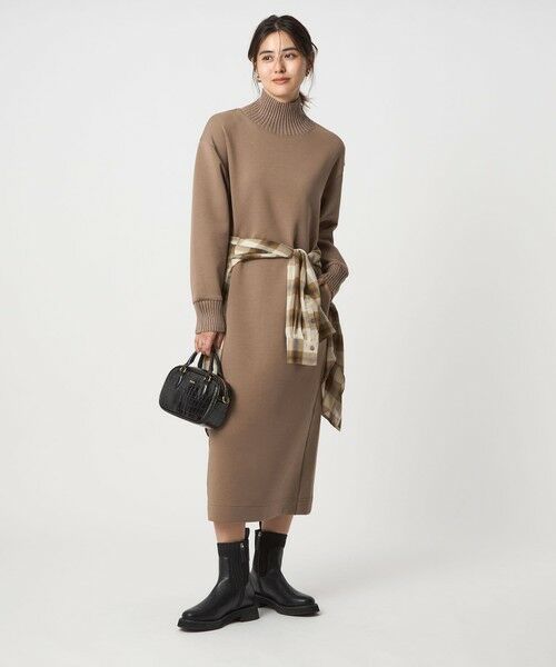 green label relaxing / グリーンレーベル リラクシング ロング・マキシ丈ワンピース | ダンボール ハイネック ワンピース | 詳細14